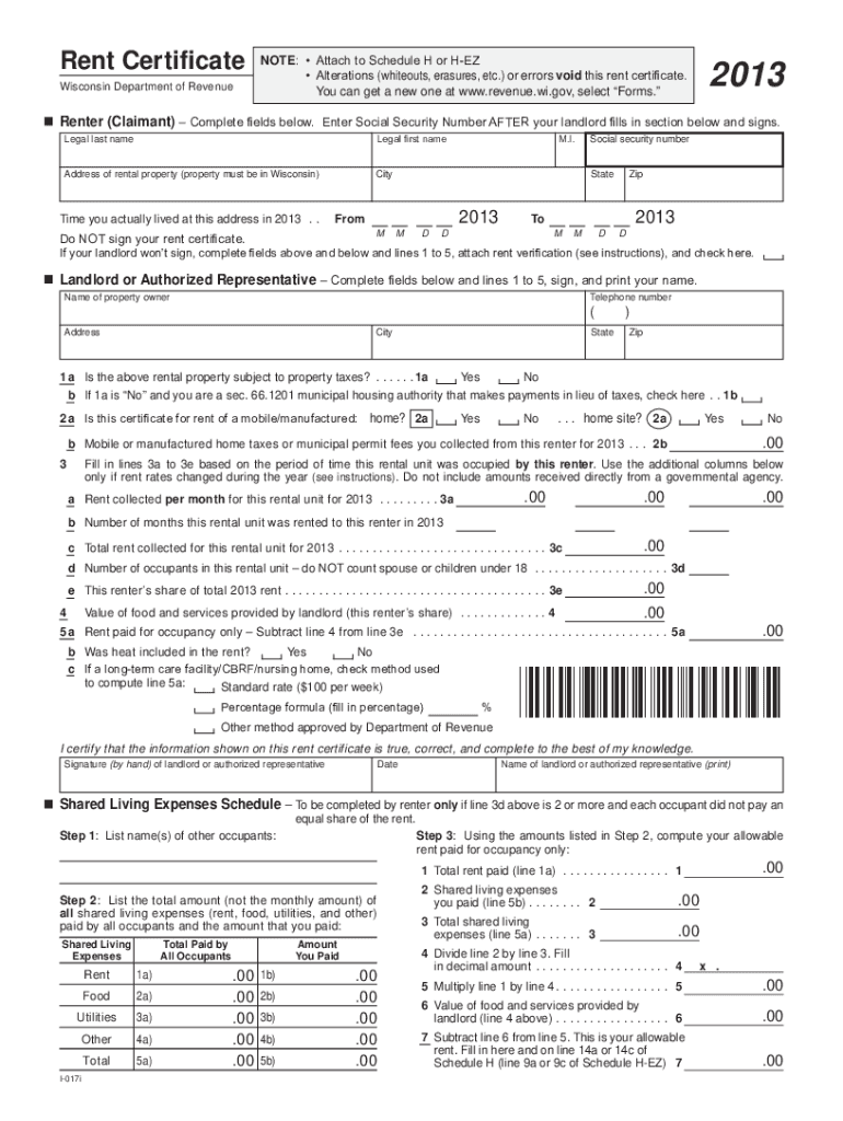 Get and Sign Rent Certificate 2011-2022 Form