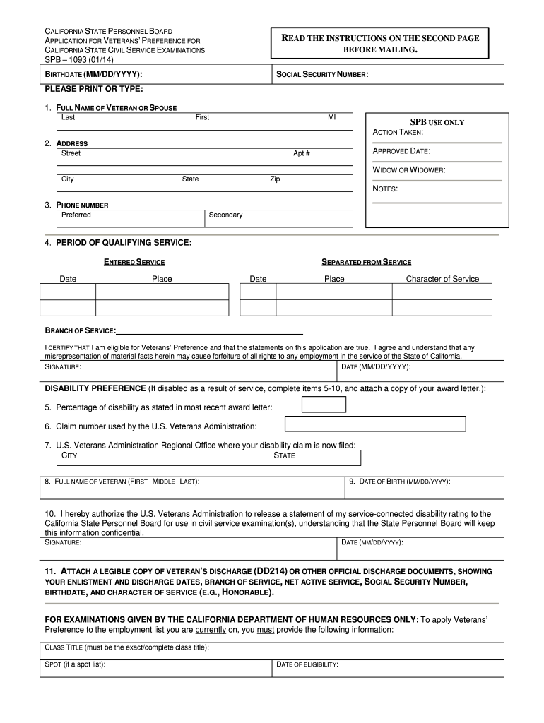  Calhr1093 Form Print 2014-2024