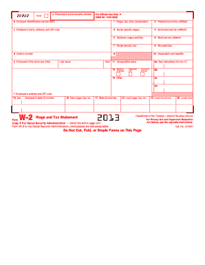 Form W 2 Internal Revenue Service Irs
