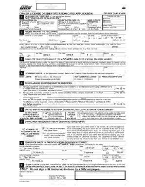 Dl 44 Form - Fill Out and Sign Printable PDF Template