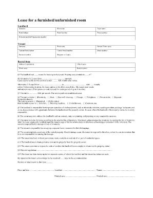 PDF Forms Lease Furnished or Unfurnished