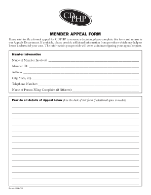 Member Appeal Form CDPHP