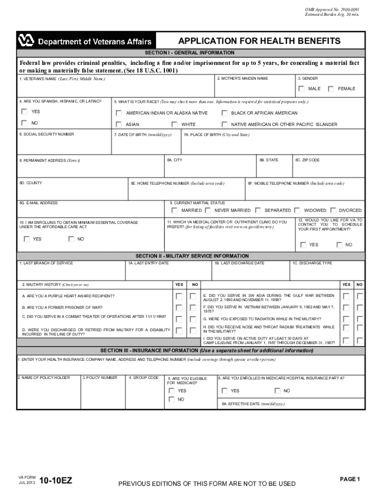  Print Va Form 10 10ez 2020