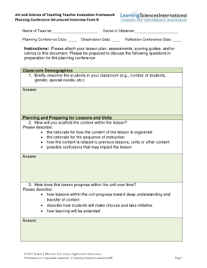 Structured Interview Form