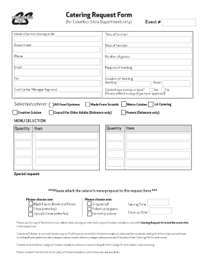 Catering Request Form