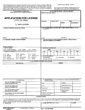 APHIS Form 7003 a Pet Sugar Gliders