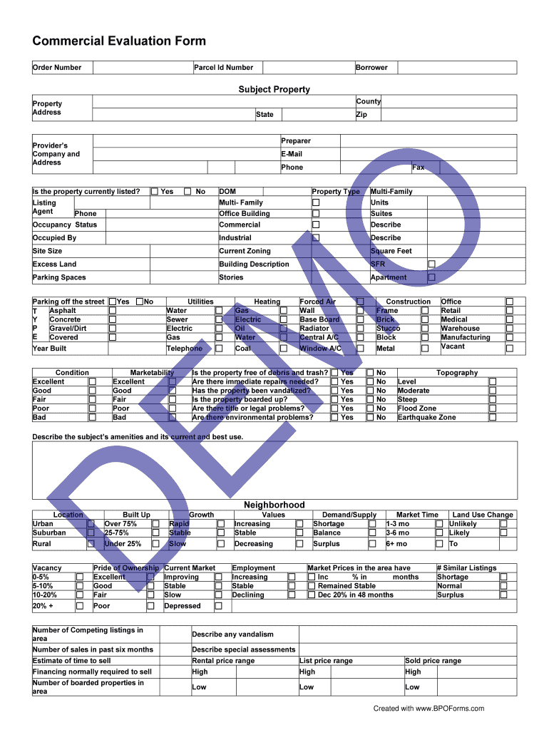 Quality Sheet Format for Bpo