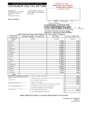  Consumer Use Tax Nevada 2003