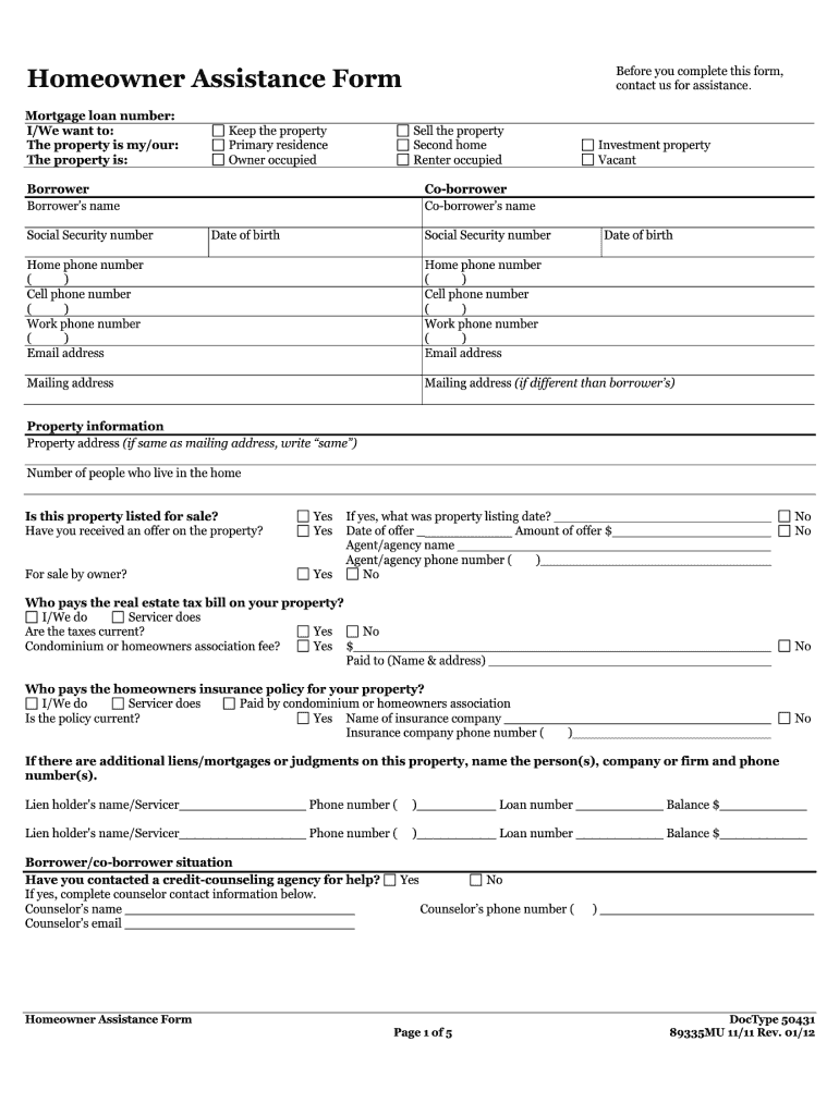  Borrower S Form 2012-2024