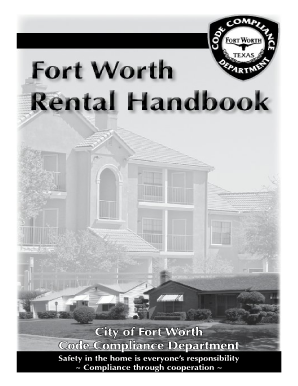 Fort Worth Rental Handbook  Form