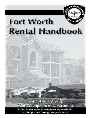 Fort Worth Rental Handbook Form