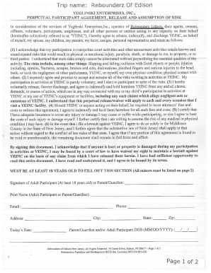 Rebounderz Waiver  Form