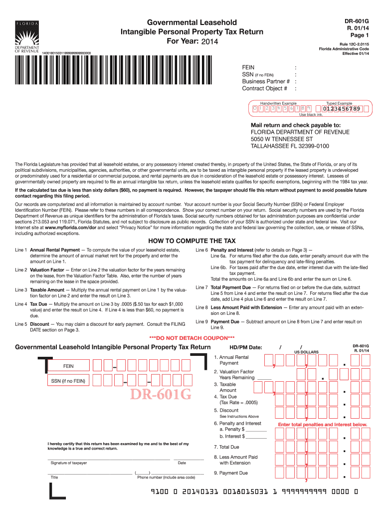  Florida Leasehold  Form 2014