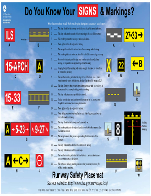 Signs Markings  Form