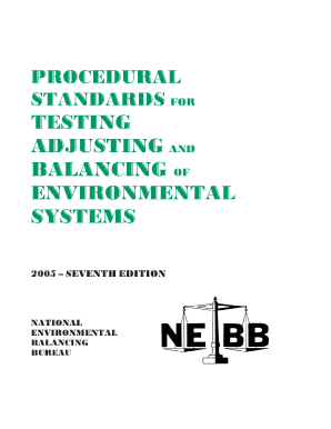 Nebb Standards PDF  Form