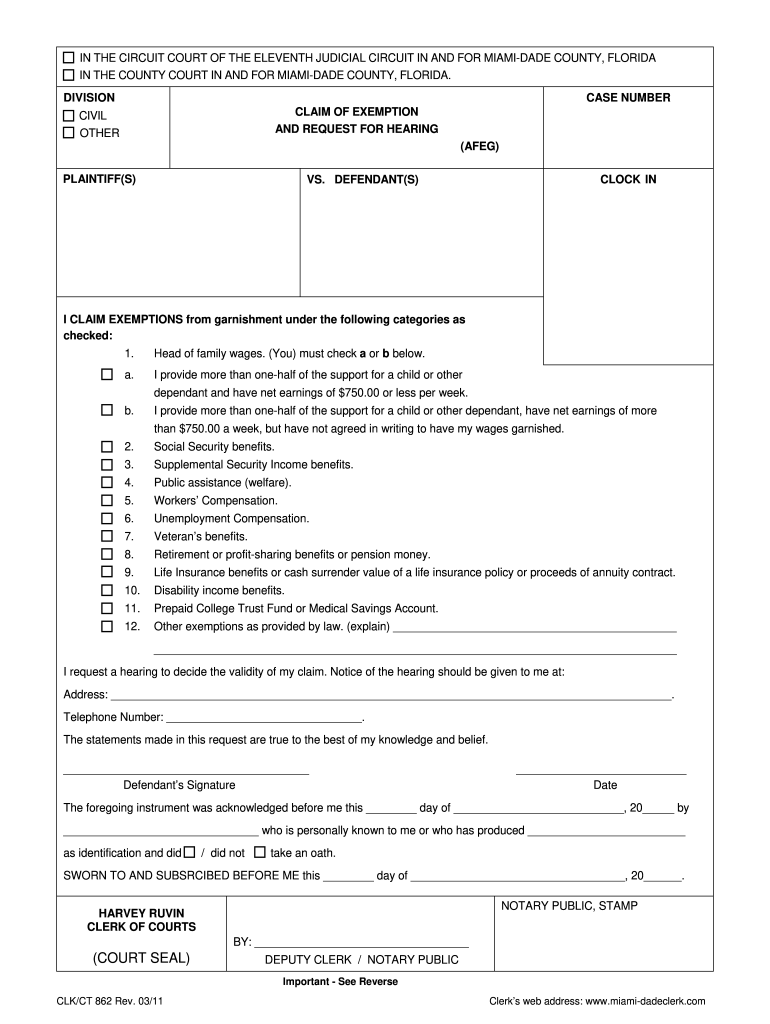 Request For Hearing Miami Dade County Form Fill Out And Sign 