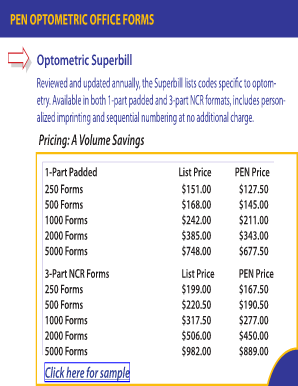 Optometry Superbill  Form