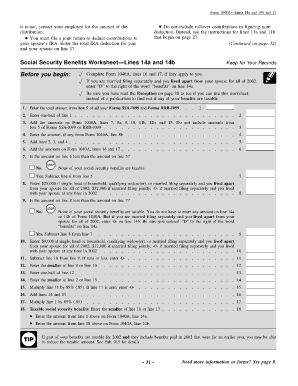 Fillable Social Security Benefits Worksheet  Form