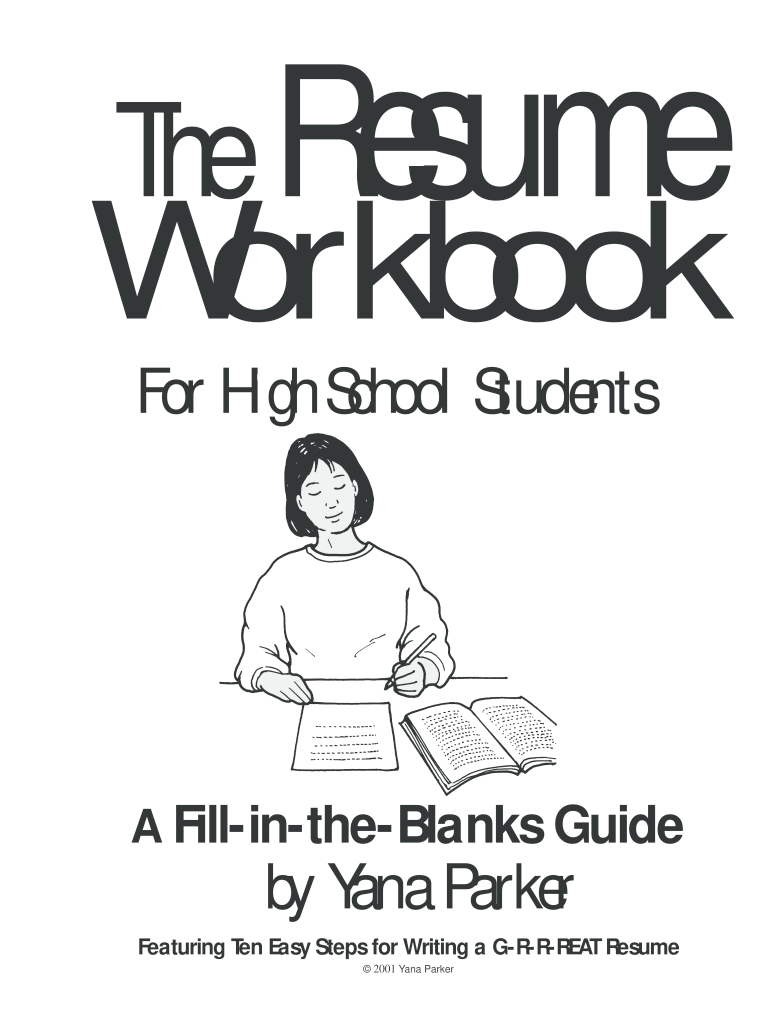 The Resume Workbook for High School Students  Form