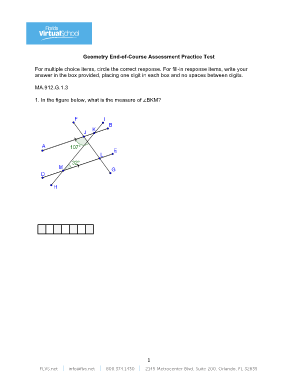 Geometry Eoc Texas  Form