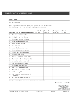 Carroll Depression Scale  Form