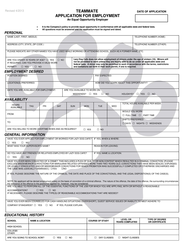  Lazy Dog Application 2013-2024