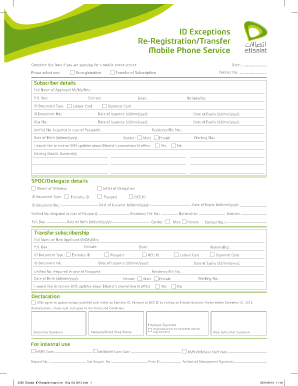 Etisalat Mobile Library  Form