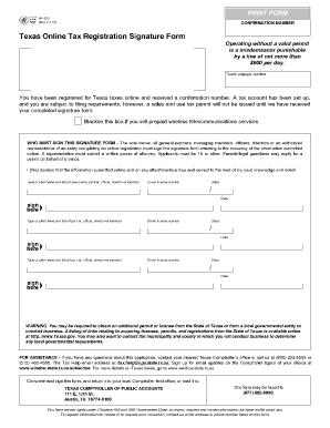 Tax Application  Form
