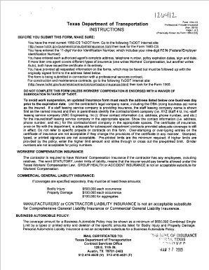 Txdot Form 1560 Cs