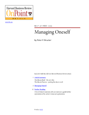 Managing Oneself PDF Download in Hindi  Form