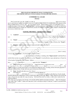 Commercial Lease Gross Bradford Publishing  Form