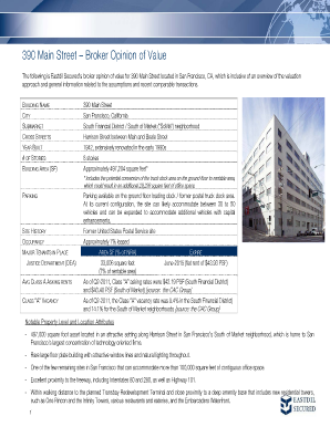 390 Main Street Broker Opinion of Value Mtc Ca  Form