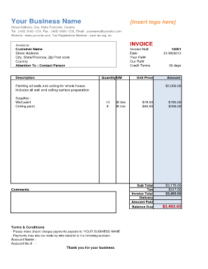 E Oe on Invoice  Form