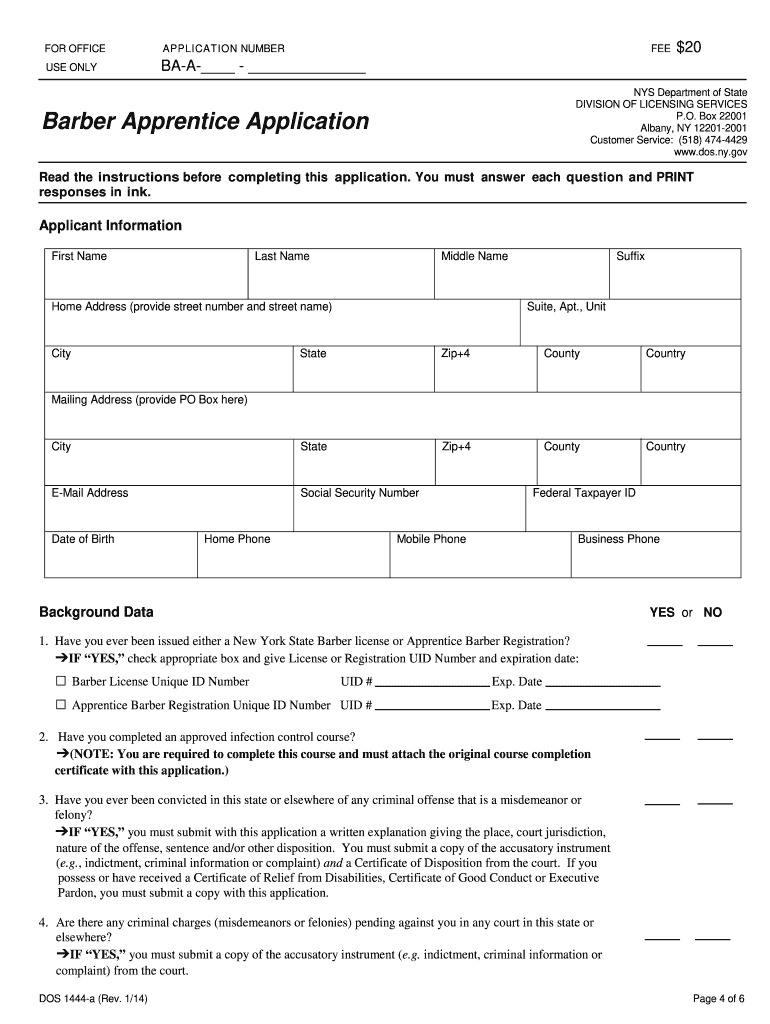  Nys Barber License Renewal 2014-2024