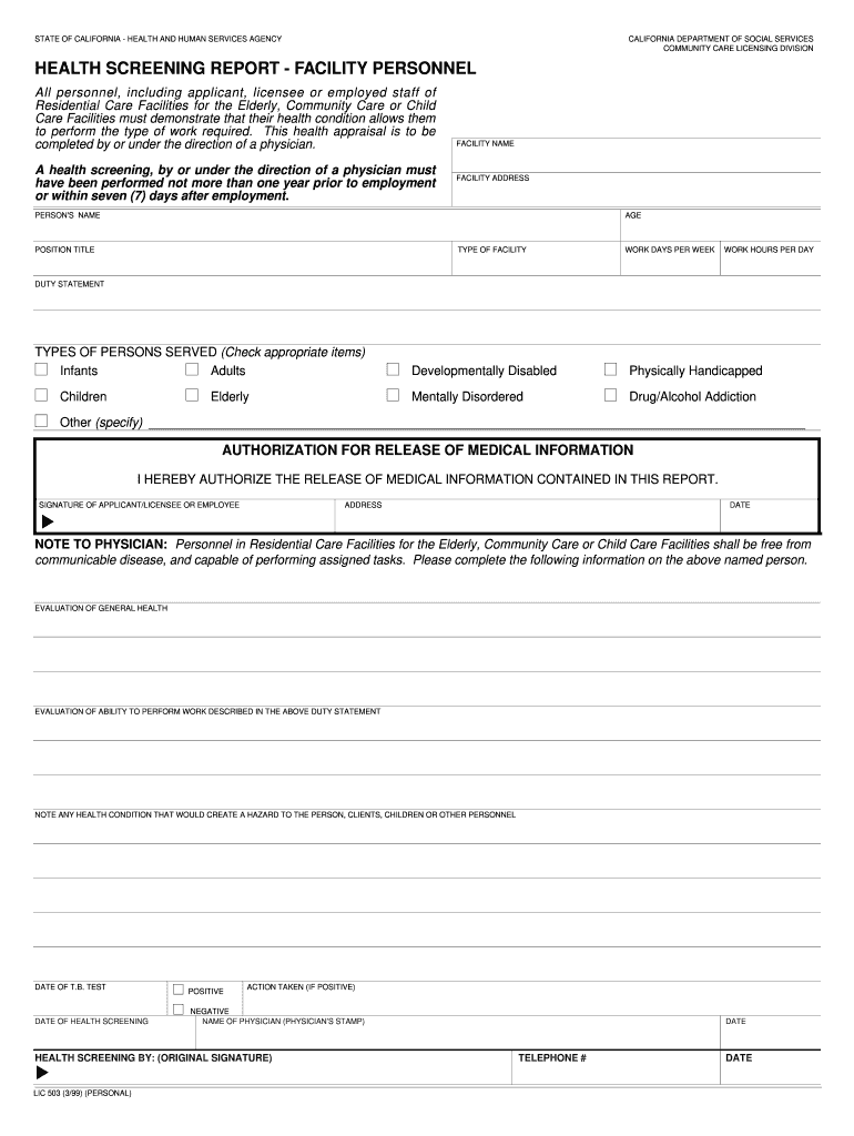 Lic 503  Form