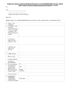 How Fill the Name of Council  Form
