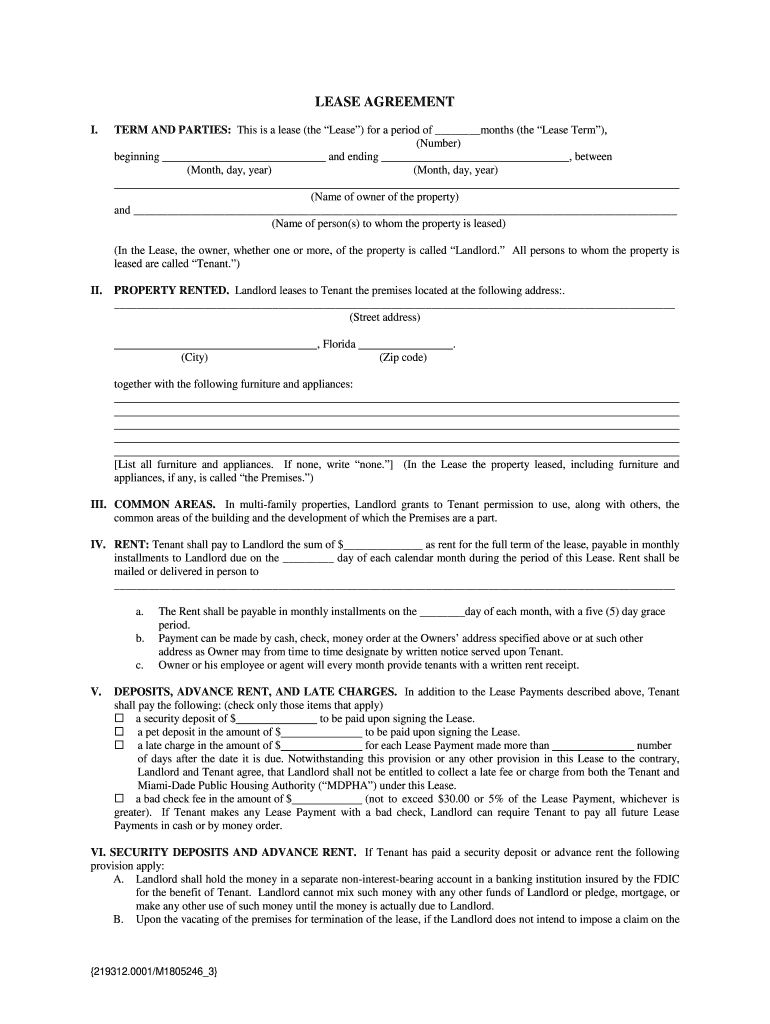 Rent Contract Form