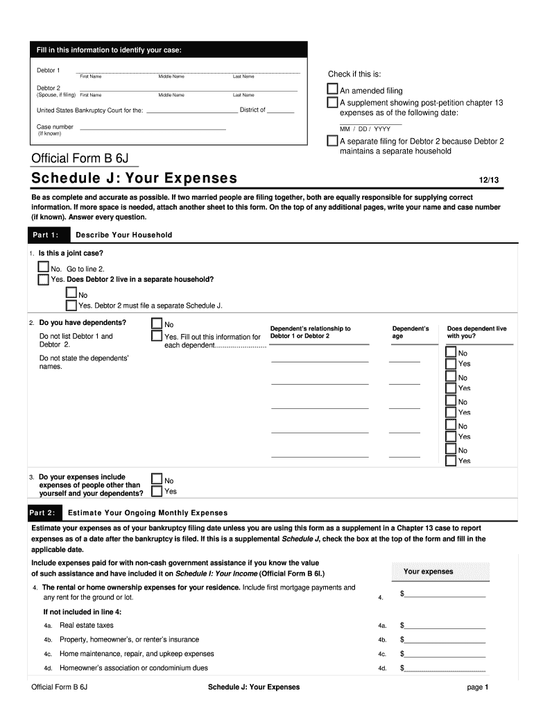  Form 6j 2013-2024