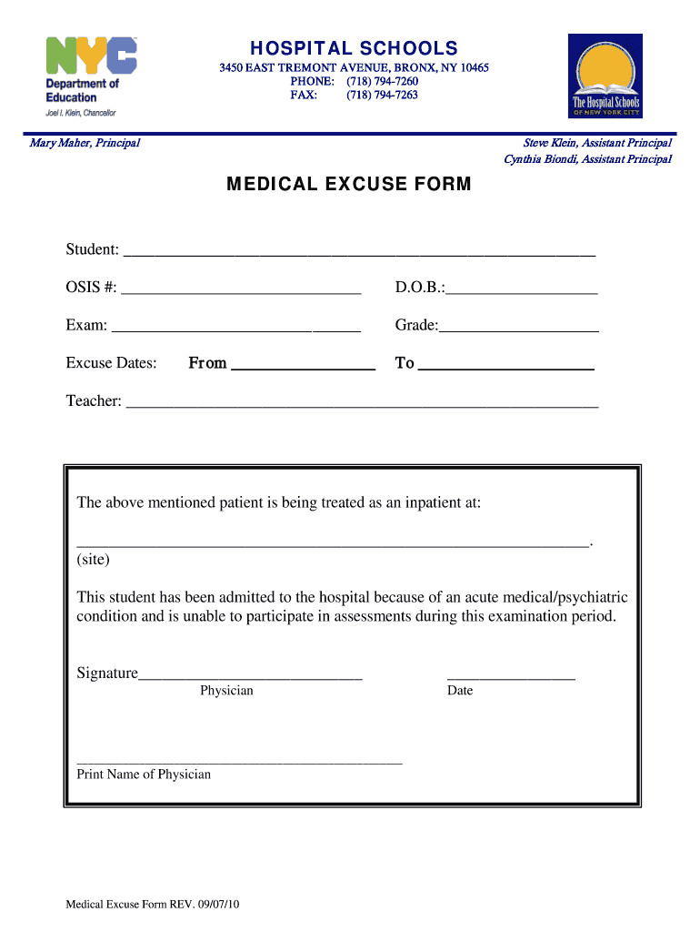 Hospital Forms