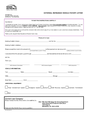 10 Day Payoff Letter Template  Form