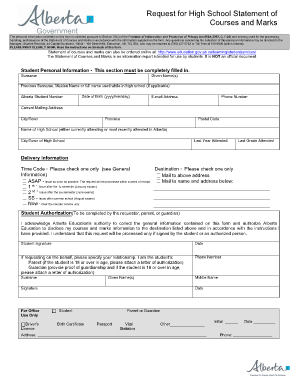 Statement of Courses and Marks Request Form Alberta Education Education Alberta