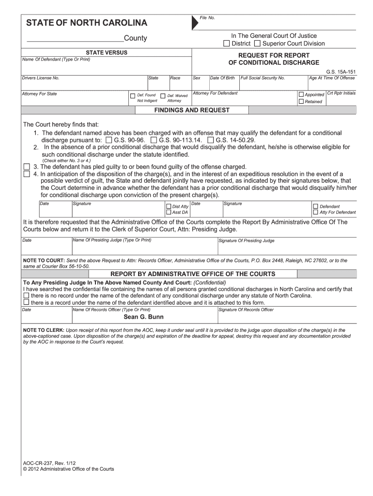 Aoc Cr 237 Form