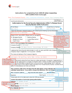 Ssa Form Example