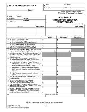 Nc Child Support Chart