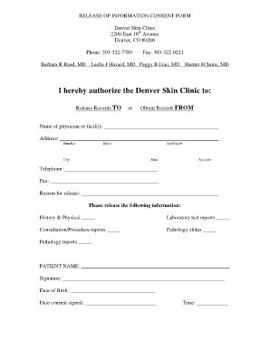 Denver Skin Clinic  Form