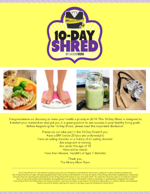 21 Day Shred Diet PDF  Form
