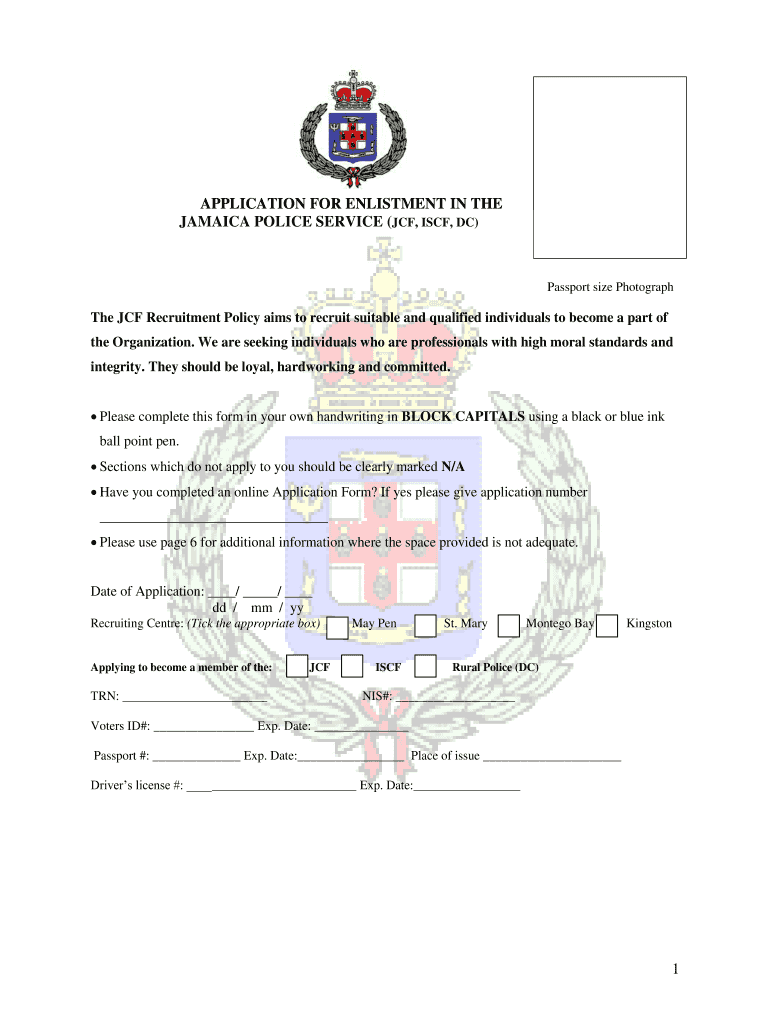 Jdf Application Form