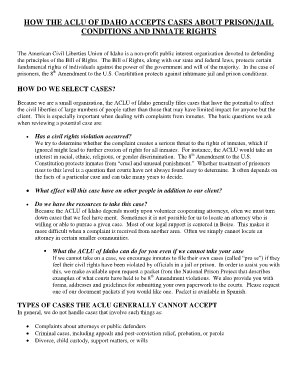 Jail Intake Forms