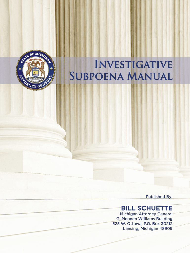  Investigative Subpoena 2013-2024