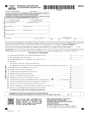 Maryland Form 502d